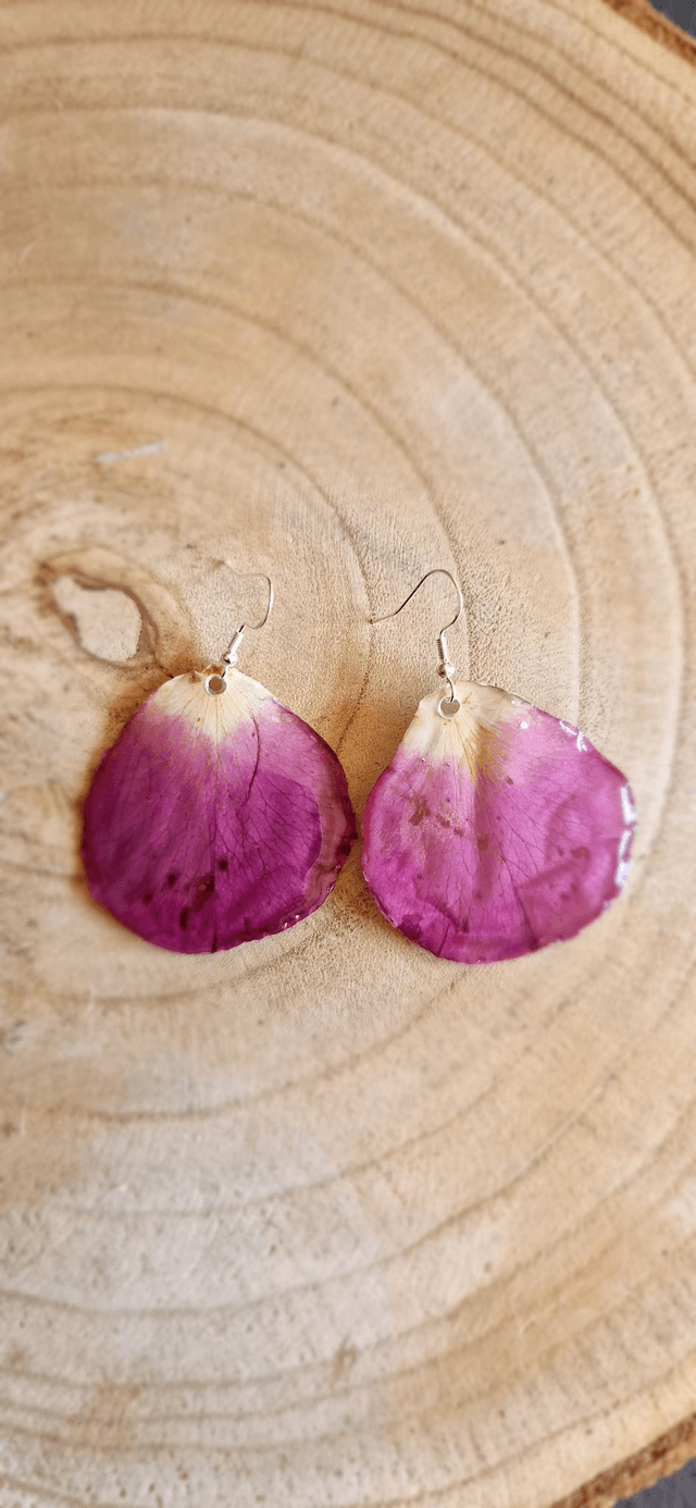 Boucles Oreilles pendantes "Rose"