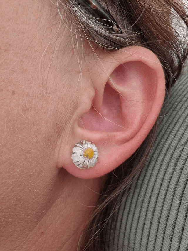 Boucles Oreilles puces "Mini Pâquerettes "