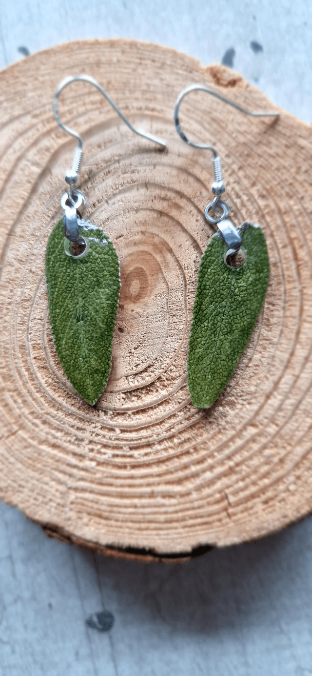 Boucles oreilles "Sauge"