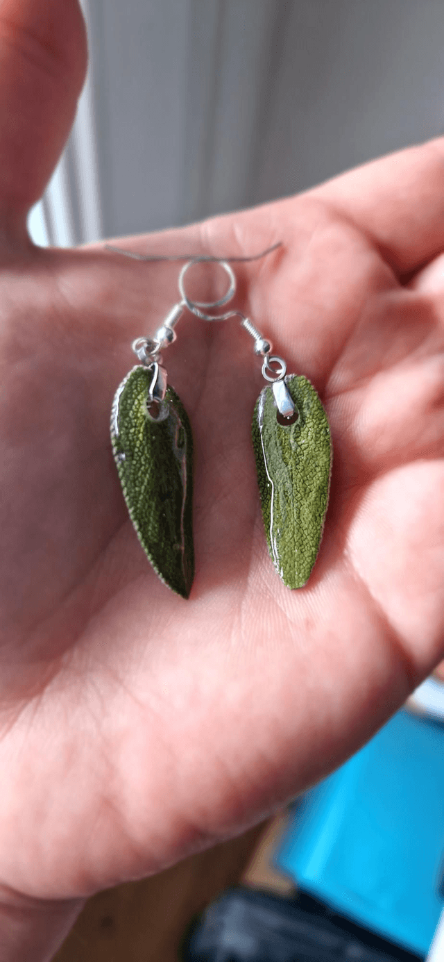 Boucles oreilles "Sauge"