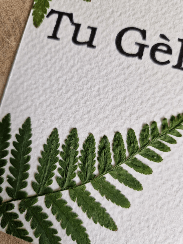 Carte Herbier à message "Tu Gères"