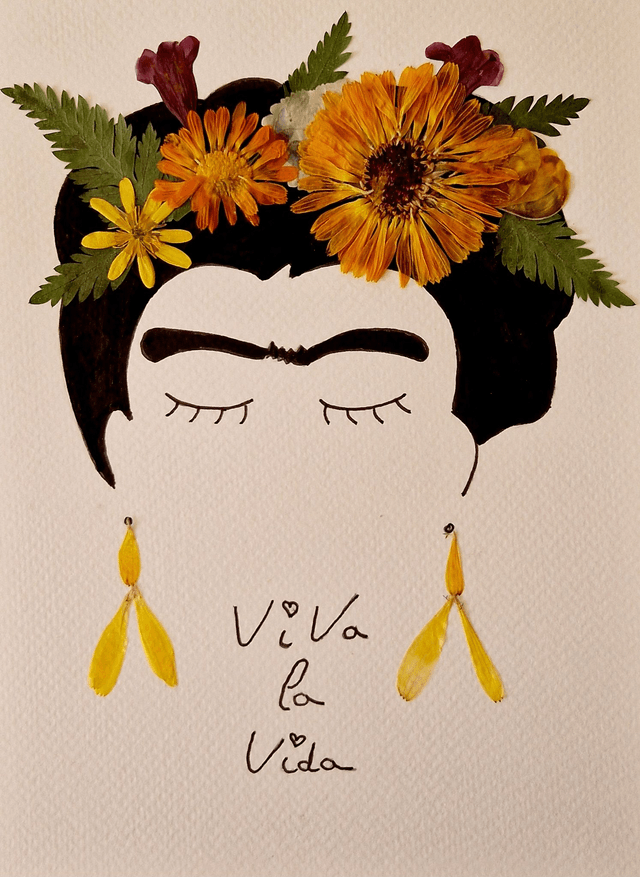Herbier "Viva la Vida"  Frida Kahlo