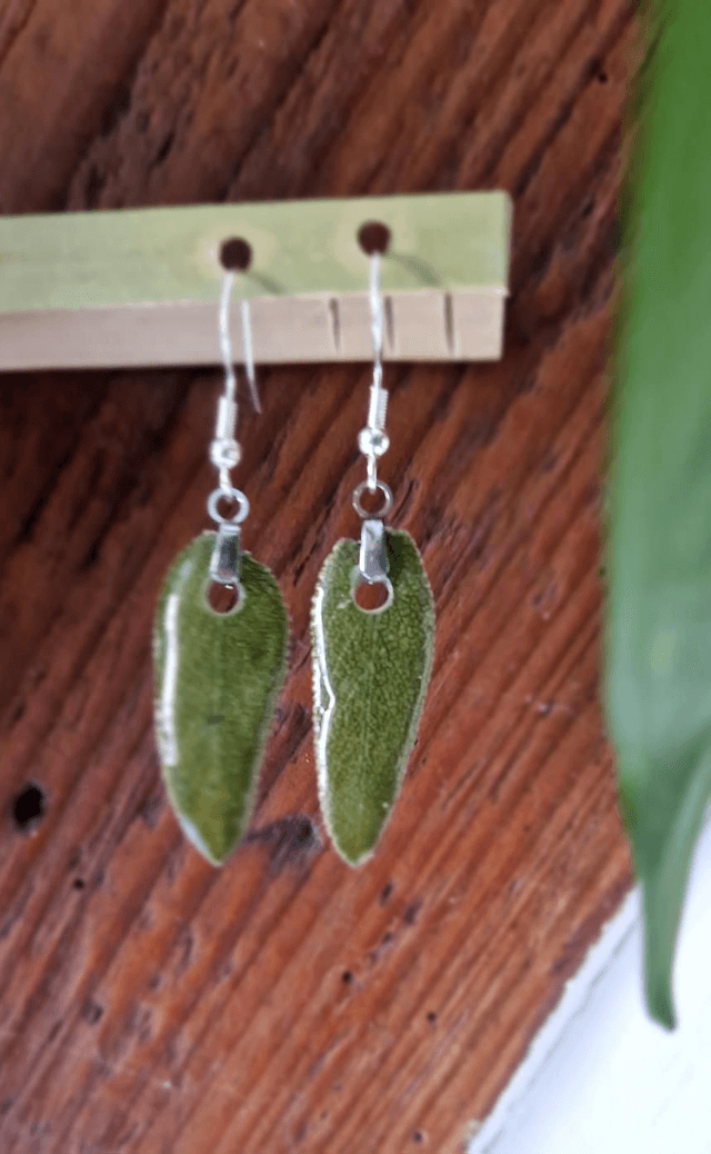 Boucles oreilles "Sauge"